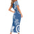 Polynesia Family Matching Short Sleeve Bodycon Dress and Hawaiian Shirt Blue Tribal Turtle Floral Pattern