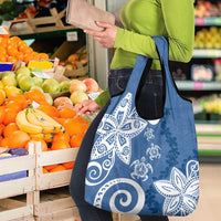 Polynesia Grocery Bag Blue Tribal Turtle Floral Pattern LT05 - Polynesian Pride