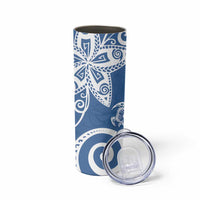 Polynesia Skinny Tumbler Blue Tribal Turtle Floral Pattern