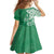 Polynesia Family Matching Long Sleeve Bodycon Dress and Hawaiian Shirt Green Tribal Turtle Floral Pattern