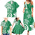 Polynesia Family Matching Summer Maxi Dress and Hawaiian Shirt Green Tribal Turtle Floral Pattern