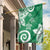 Polynesia Garden Flag Green Tribal Turtle Floral Pattern