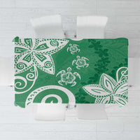 Polynesia Tablecloth Green Tribal Turtle Floral Pattern LT05 Green - Polynesian Pride