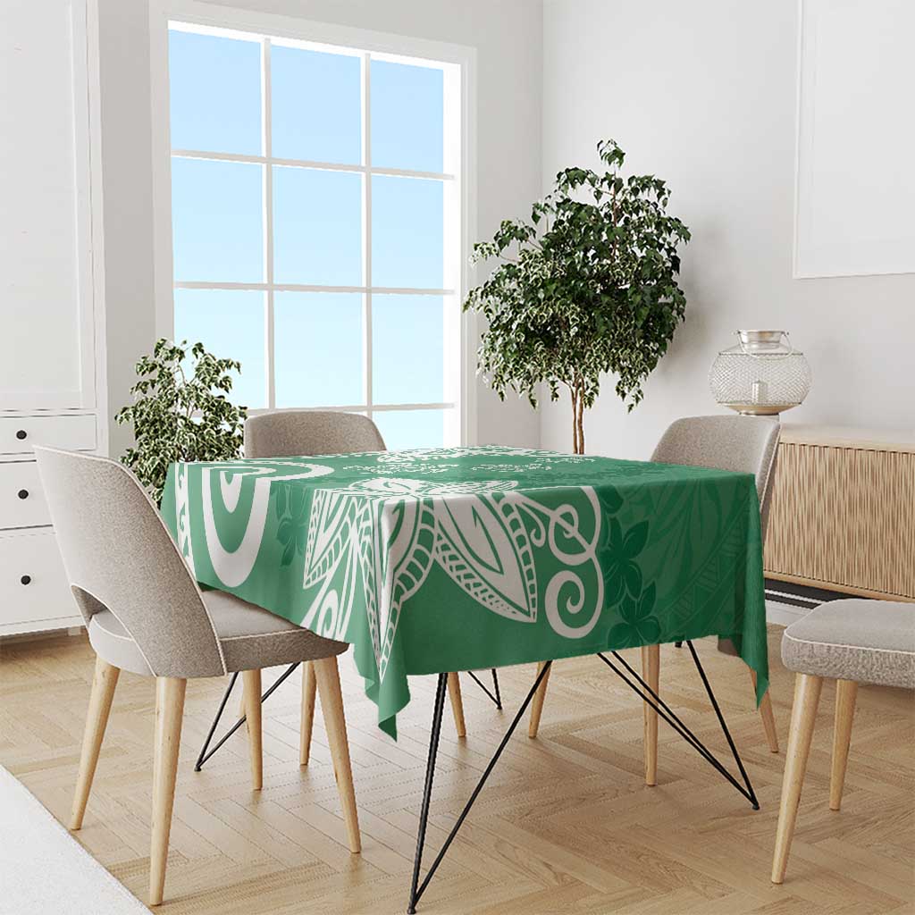 Polynesia Tablecloth Green Tribal Turtle Floral Pattern LT05 - Polynesian Pride