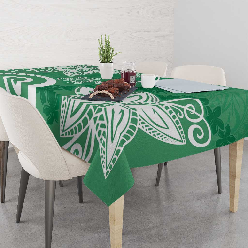 Polynesia Tablecloth Green Tribal Turtle Floral Pattern LT05 - Polynesian Pride