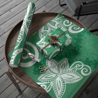 Polynesia Wrapping Paper Green Tribal Turtle Floral Pattern LT05 - Polynesian Pride
