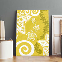 Polynesia Canvas Wall Art Yellow Tribal Turtle Floral Pattern LT05 - Polynesian Pride