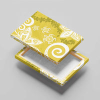 Polynesia Canvas Wall Art Yellow Tribal Turtle Floral Pattern LT05 - Polynesian Pride