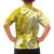 Polynesia Family Matching Long Sleeve Bodycon Dress and Hawaiian Shirt Yellow Tribal Turtle Floral Pattern