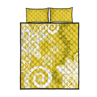 Polynesia Quilt Bed Set Yellow Tribal Turtle Floral Pattern LT05 - Polynesian Pride