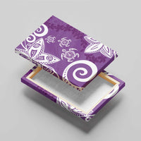 Polynesia Canvas Wall Art Purple Tribal Turtle Floral Pattern LT05 - Polynesian Pride