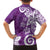 Polynesia Family Matching Long Sleeve Bodycon Dress and Hawaiian Shirt Purple Tribal Turtle Floral Pattern