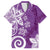 Polynesia Family Matching Long Sleeve Bodycon Dress and Hawaiian Shirt Purple Tribal Turtle Floral Pattern