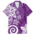 Polynesia Family Matching Off Shoulder Maxi Dress and Hawaiian Shirt Purple Tribal Turtle Floral Pattern