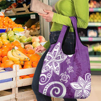Polynesia Grocery Bag Purple Tribal Turtle Floral Pattern LT05 - Polynesian Pride