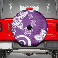 Polynesia Spare Tire Cover Purple Tribal Turtle Floral Pattern LT05 - Polynesian Pride