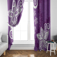 Polynesia Window Curtain Purple Tribal Turtle Floral Pattern LT05 - Polynesian Pride