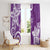 Polynesia Window Curtain Purple Tribal Turtle Floral Pattern