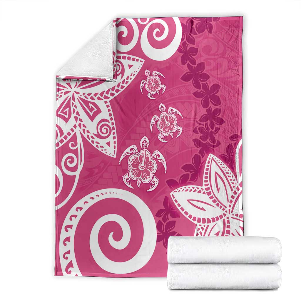 Polynesia Blanket Pink Tribal Turtle Floral Pattern LT05 - Polynesian Pride