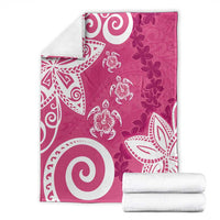 Polynesia Blanket Pink Tribal Turtle Floral Pattern LT05 - Polynesian Pride