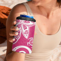 Polynesia 4 in 1 Can Cooler Tumbler Pink Tribal Turtle Floral Pattern LT05 - Polynesian Pride