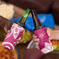 Polynesia 4 in 1 Can Cooler Tumbler Pink Tribal Turtle Floral Pattern LT05 - Polynesian Pride