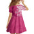 Polynesia Family Matching Off Shoulder Short Dress and Hawaiian Shirt Pink Tribal Turtle Floral Pattern