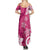 Polynesia Family Matching Summer Maxi Dress and Hawaiian Shirt Pink Tribal Turtle Floral Pattern