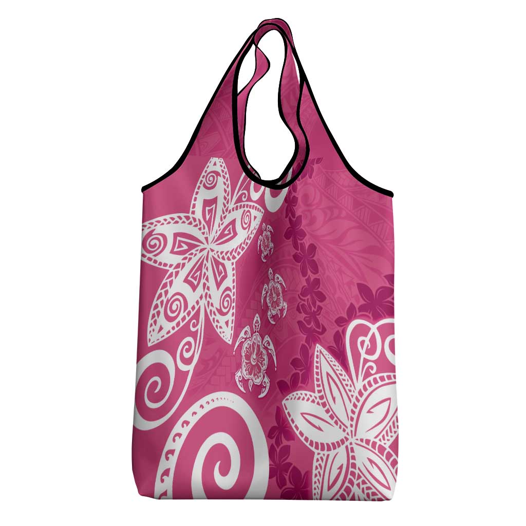 Polynesia Grocery Bag Pink Tribal Turtle Floral Pattern LT05 - Polynesian Pride