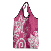 Polynesia Grocery Bag Pink Tribal Turtle Floral Pattern LT05 - Polynesian Pride