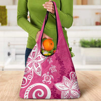 Polynesia Grocery Bag Pink Tribal Turtle Floral Pattern LT05 - Polynesian Pride