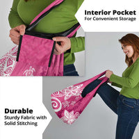 Polynesia Grocery Bag Pink Tribal Turtle Floral Pattern LT05 - Polynesian Pride