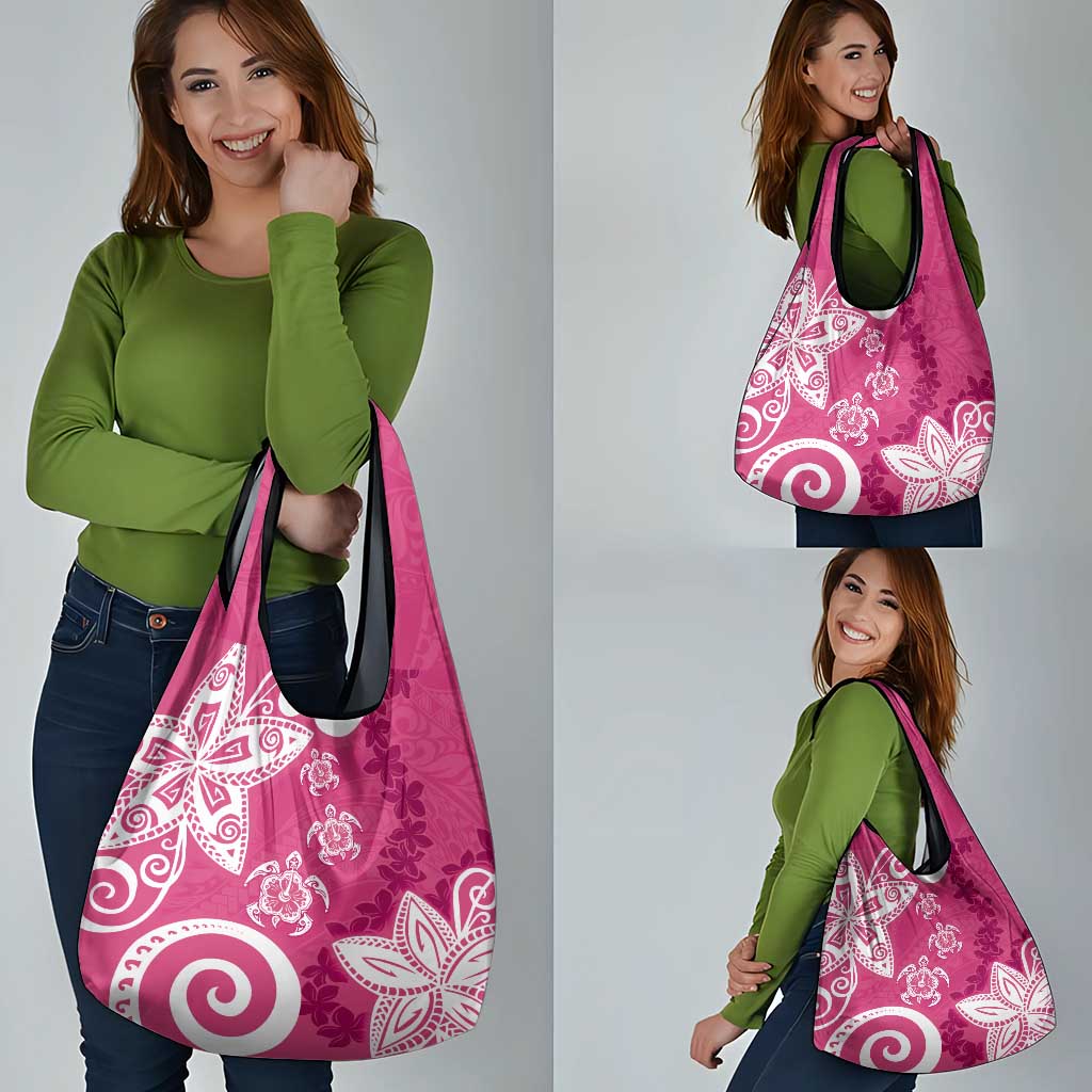 Polynesia Grocery Bag Pink Tribal Turtle Floral Pattern LT05 - Polynesian Pride