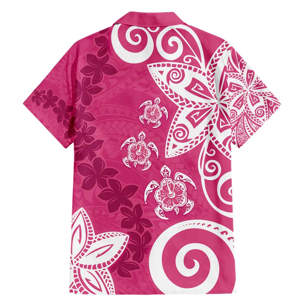Polynesia Hawaiian Shirt Pink Tribal Turtle Floral Pattern LT05 - Polynesian Pride
