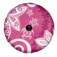 Polynesia Spare Tire Cover Pink Tribal Turtle Floral Pattern LT05 - Polynesian Pride