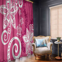 Polynesia Window Curtain Pink Tribal Turtle Floral Pattern LT05 - Polynesian Pride