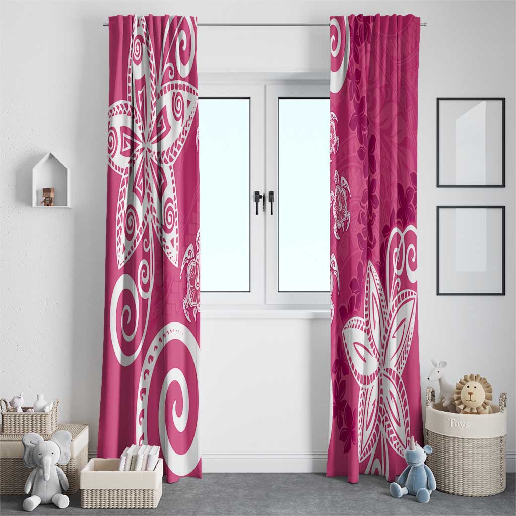 Polynesia Window Curtain Pink Tribal Turtle Floral Pattern LT05 - Polynesian Pride
