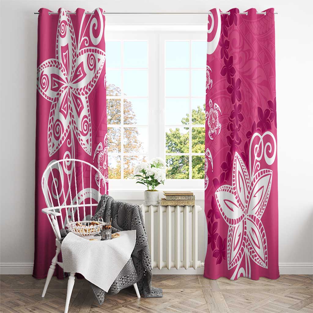 Polynesia Window Curtain Pink Tribal Turtle Floral Pattern LT05 - Polynesian Pride