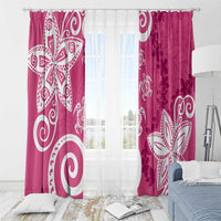 Polynesia Window Curtain Pink Tribal Turtle Floral Pattern LT05 - Polynesian Pride