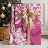 Polynesia Wrapping Paper Pink Tribal Turtle Floral Pattern LT05 - Polynesian Pride