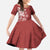 Polynesia Family Matching Off Shoulder Maxi Dress and Hawaiian Shirt Red Tribal Turtle Floral Pattern