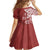 Polynesia Family Matching Off Shoulder Short Dress and Hawaiian Shirt Red Tribal Turtle Floral Pattern