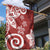 Polynesia Garden Flag Red Tribal Turtle Floral Pattern