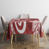 Polynesia Tablecloth Red Tribal Turtle Floral Pattern LT05 - Polynesian Pride