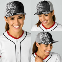 Polynesia Baseball Net Cap Black Tribal Turtle Floral Pattern - Polynesian Pride