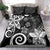 Polynesia Bedding Set Black Tribal Turtle Floral Pattern