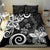 Polynesia Bedding Set Black Tribal Turtle Floral Pattern