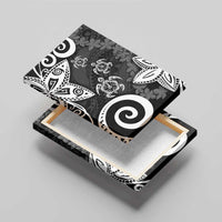 Polynesia Canvas Wall Art Black Tribal Turtle Floral Pattern LT05 - Polynesian Pride