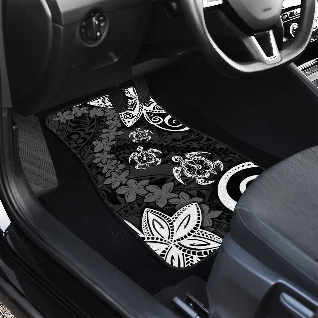 Polynesia Car Mats Black Tribal Turtle Floral Pattern LT05 - Polynesian Pride