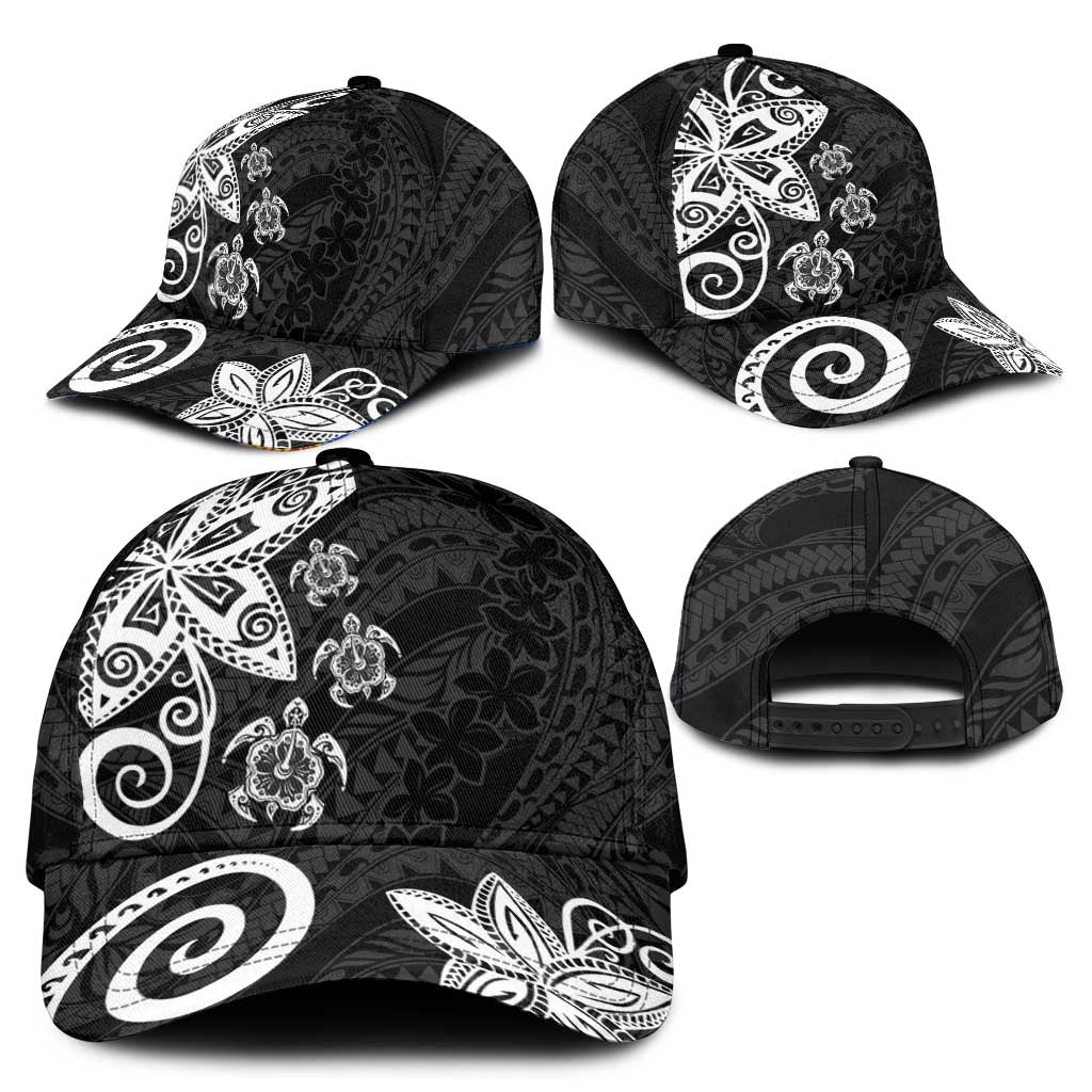 Polynesia Classic Cap Black Tribal Turtle Floral Pattern - Polynesian Pride